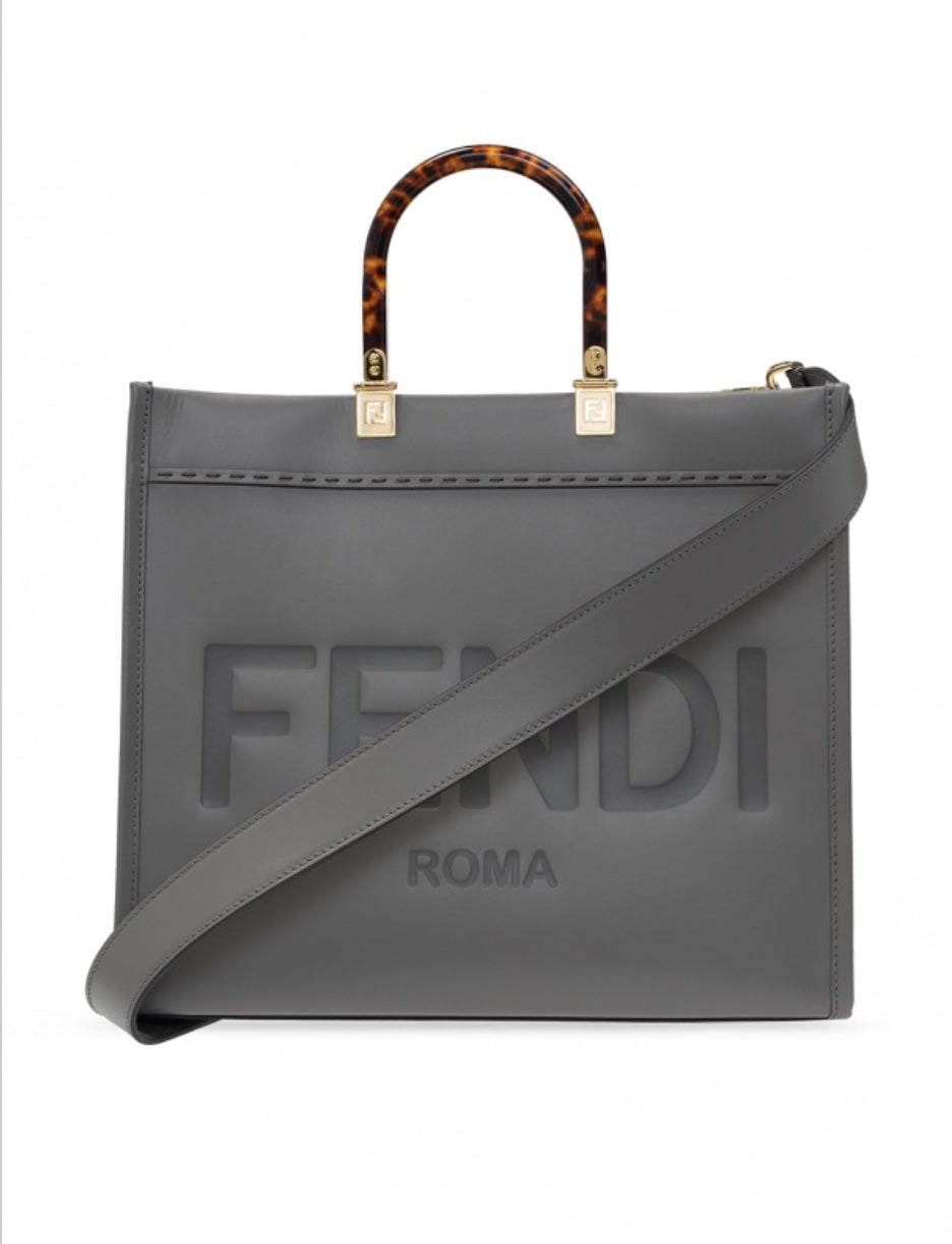 FENDI VITELLO KING FENDI SUNSHINE MEDIUM LEATHER SHOPPER TOTE BAG