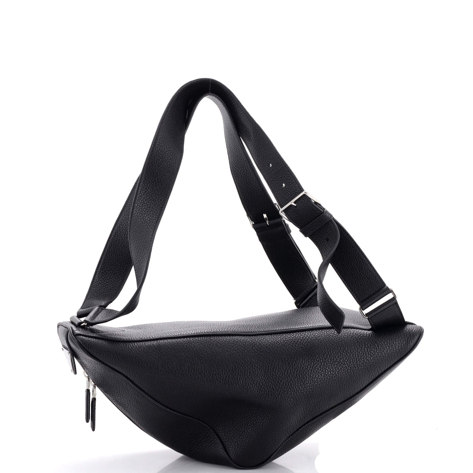 Triangle Zip Backpack Cuir