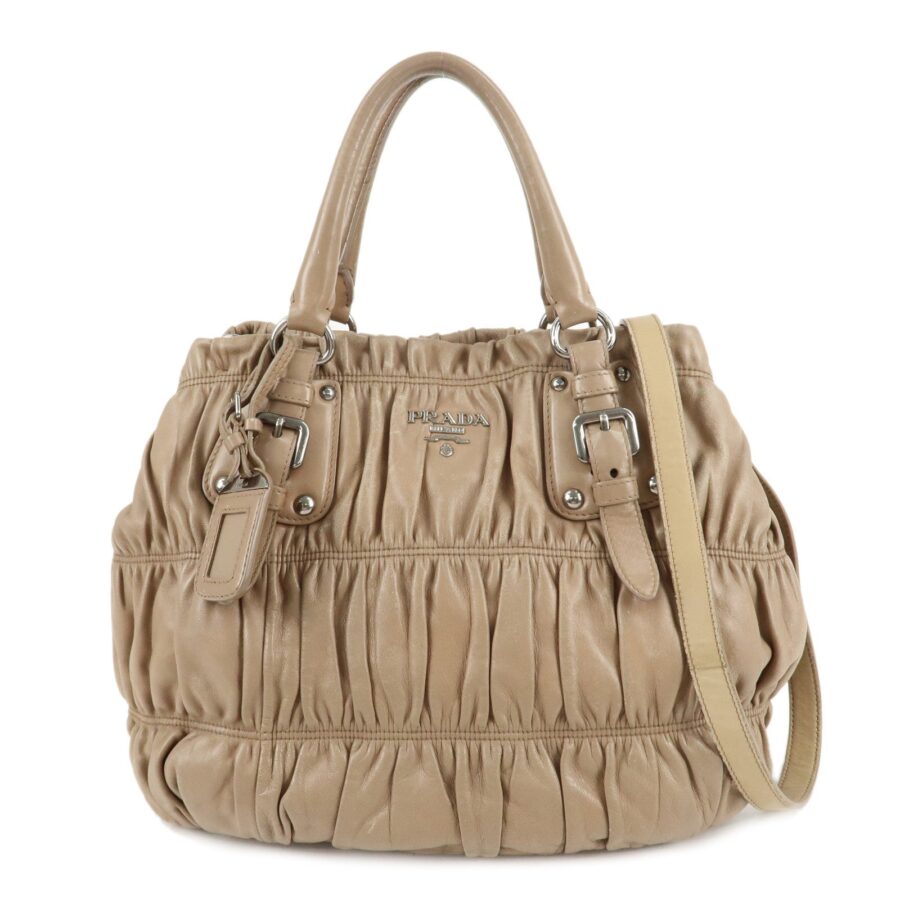 Prada Shoulder Bag beige – front view