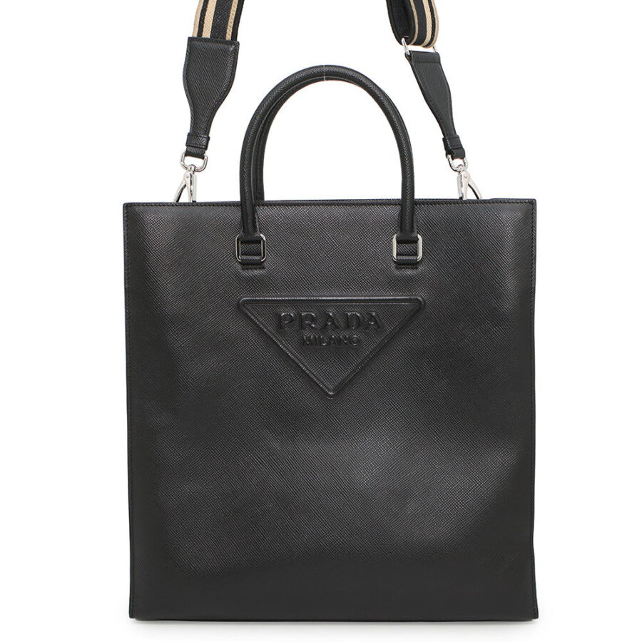 Prada Tote black bag – front view