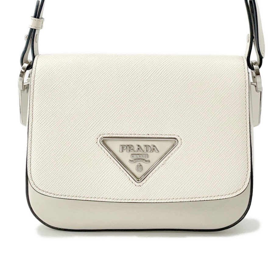 Prada Shoulder Bag white – front view