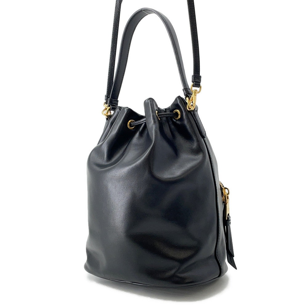 PRADA Sac bandoulière Duet Drawstring Bag Black1BH038 Veau souple
