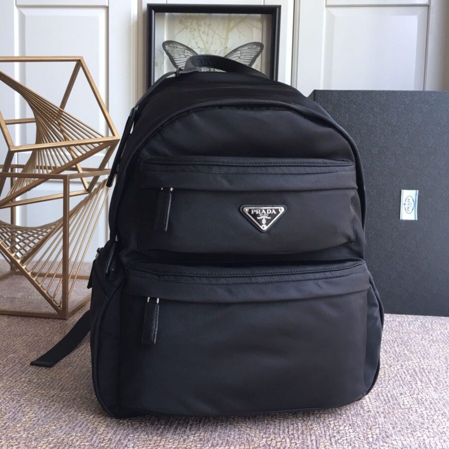Designer Backpack black bag – front view