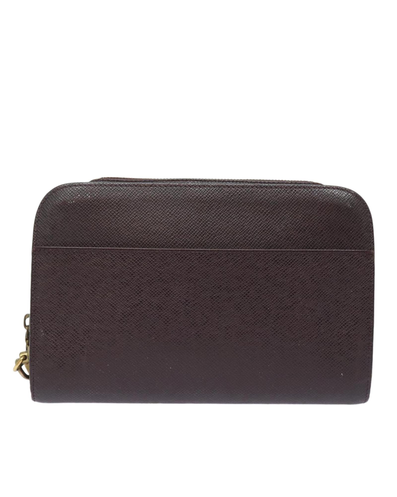 Taiga Cuir Pochette Bag avec Multiple Pockets