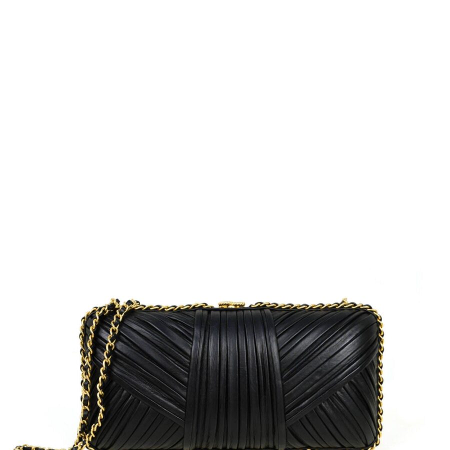 Chanel Clutch black bag – front view