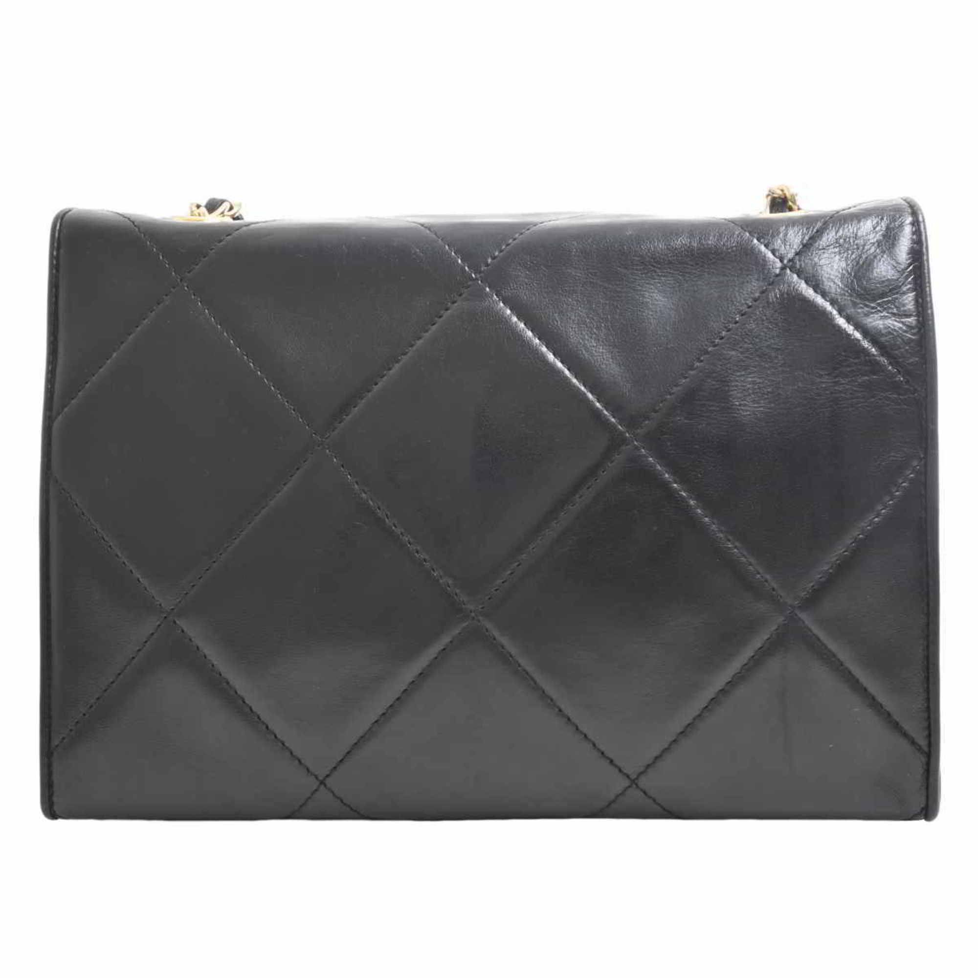 Chanel Agneau Matrasse Coco Mark Sac Noir