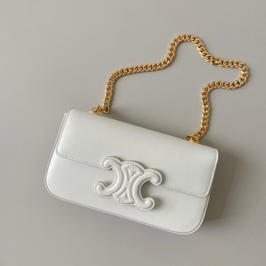 Designer handbag white – front view