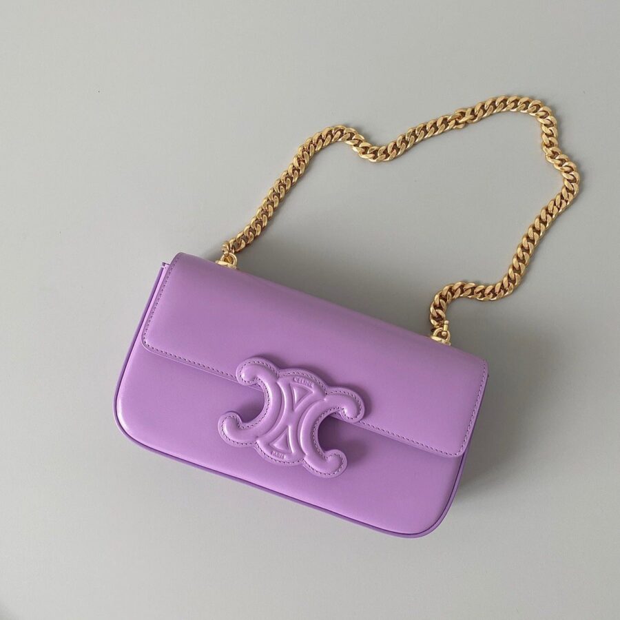 Designer handbag purple – front view