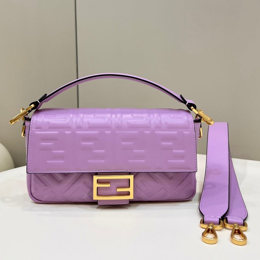 Fendi Baguette gold bag – front view