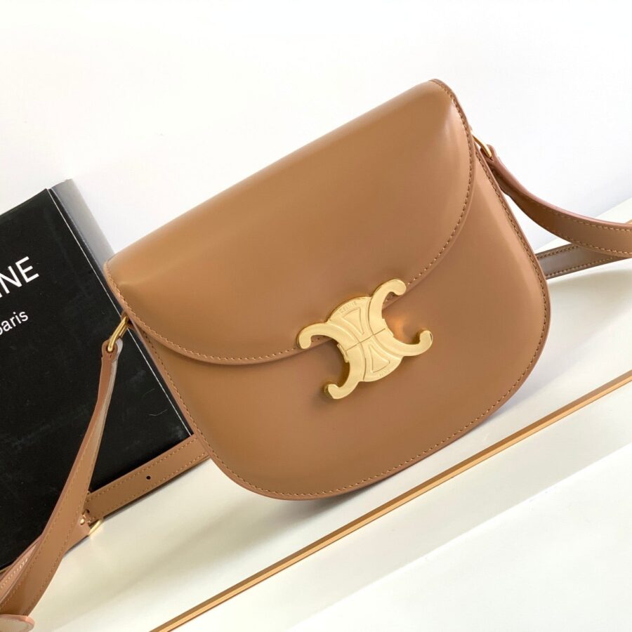 Celine Triomphe brown bag – front view