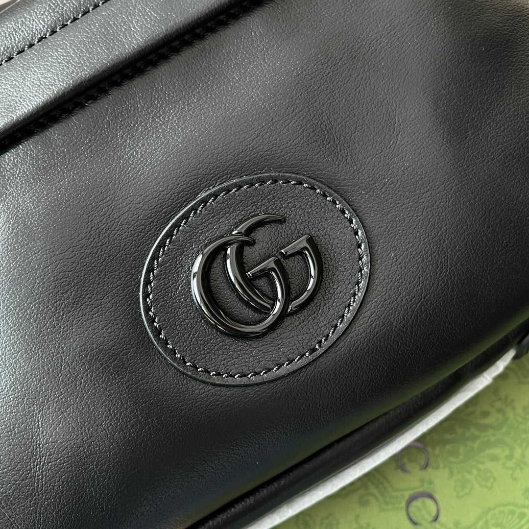 SAC BANDOULIÈRE 23 EN VEAU NOIR