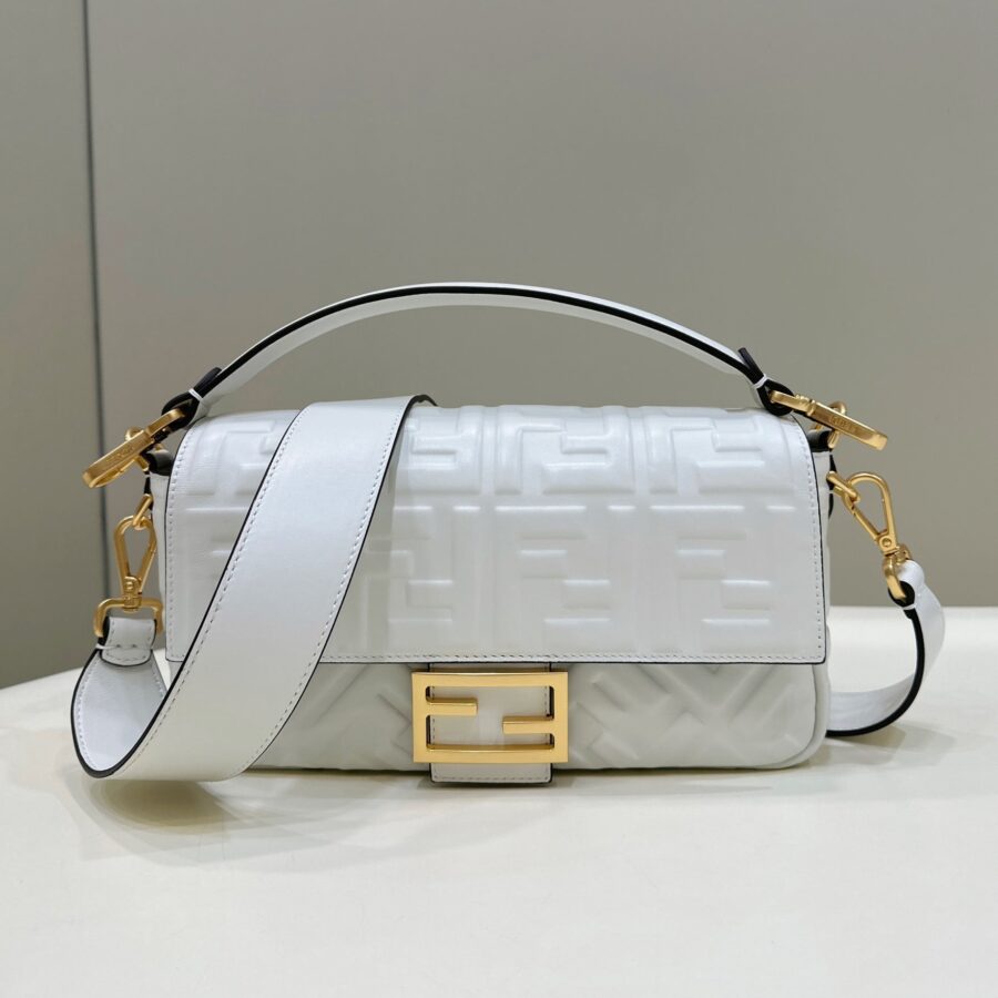Fendi Baguette gold bag – front view