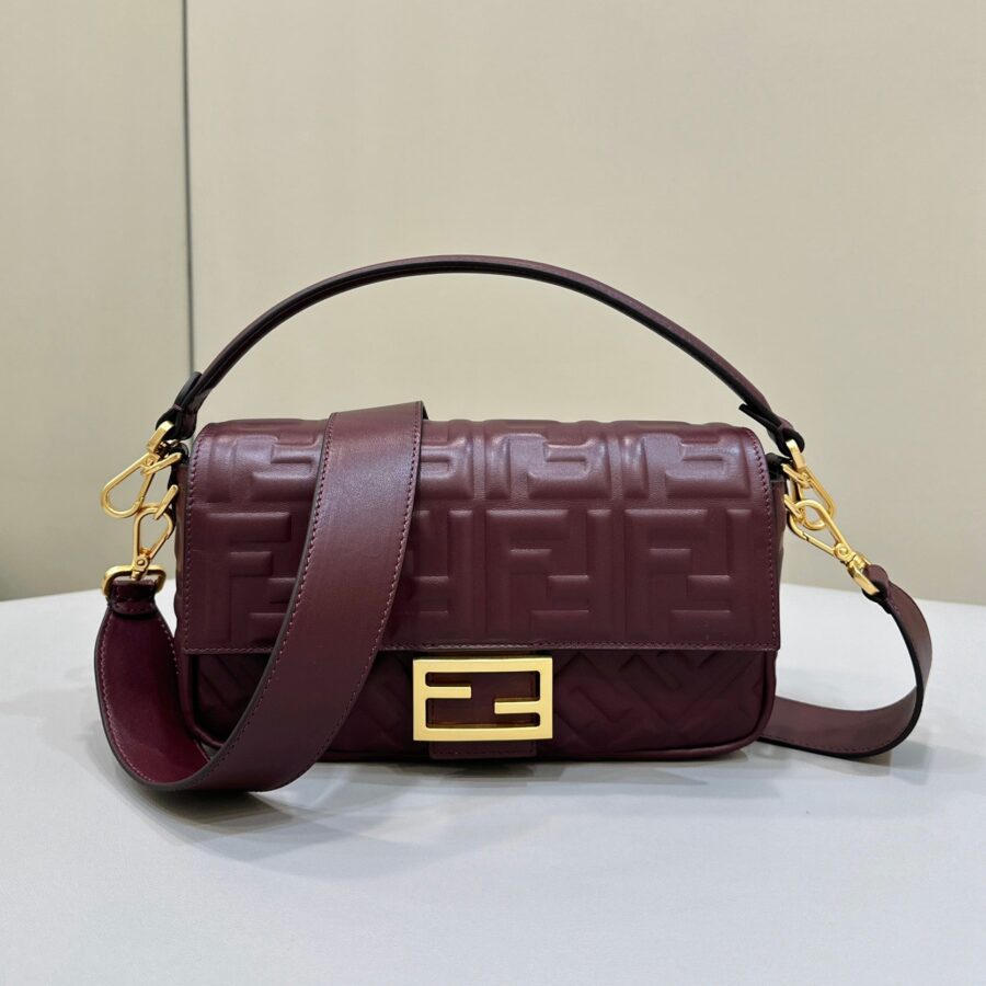 Fendi Baguette gold bag – front view