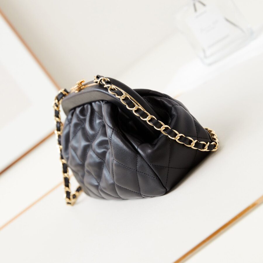 Designer Clutch gold bag – front view