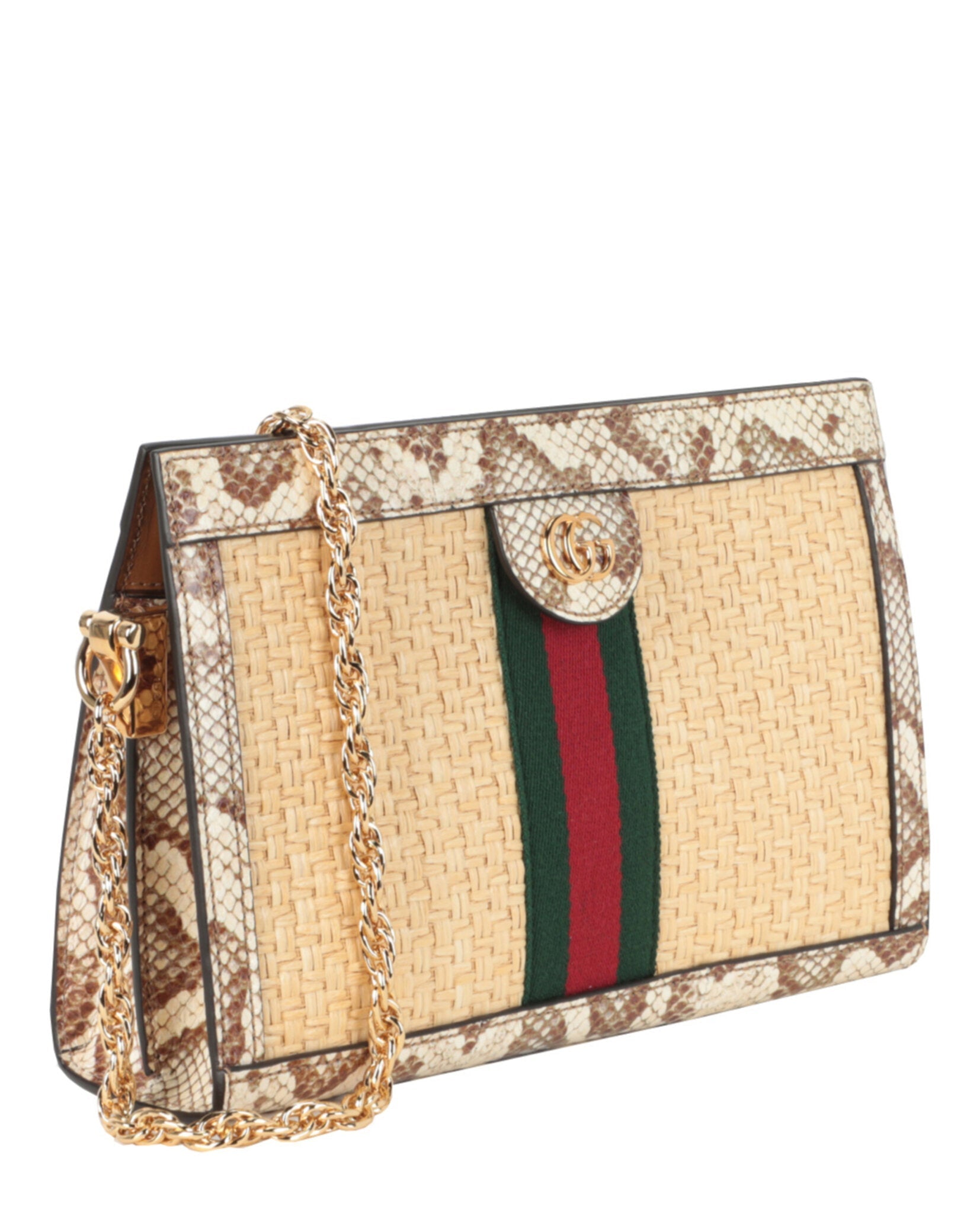 Gucci Womens Ophidia Straw Small Sac bandoulière