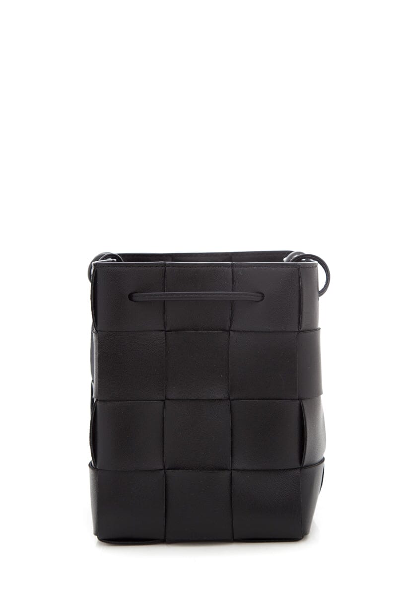Bottega Veneta Noir Mini Cassette Cross-body Bucket Bag
