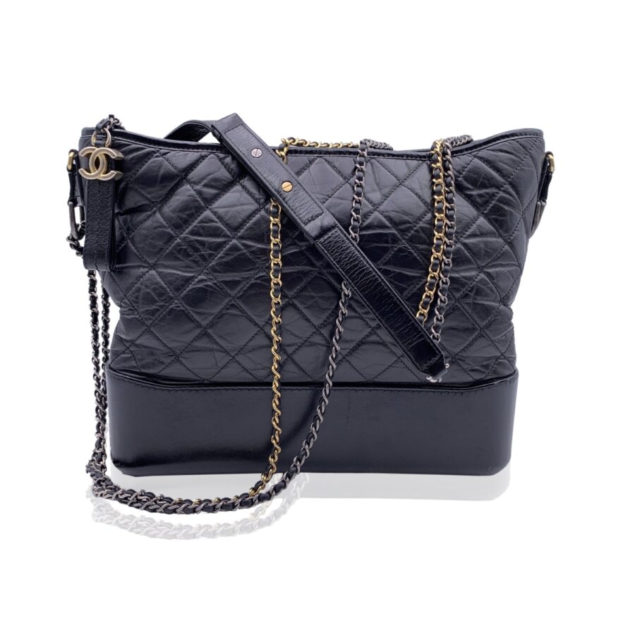 Chanel Gabrielle black bag – front view