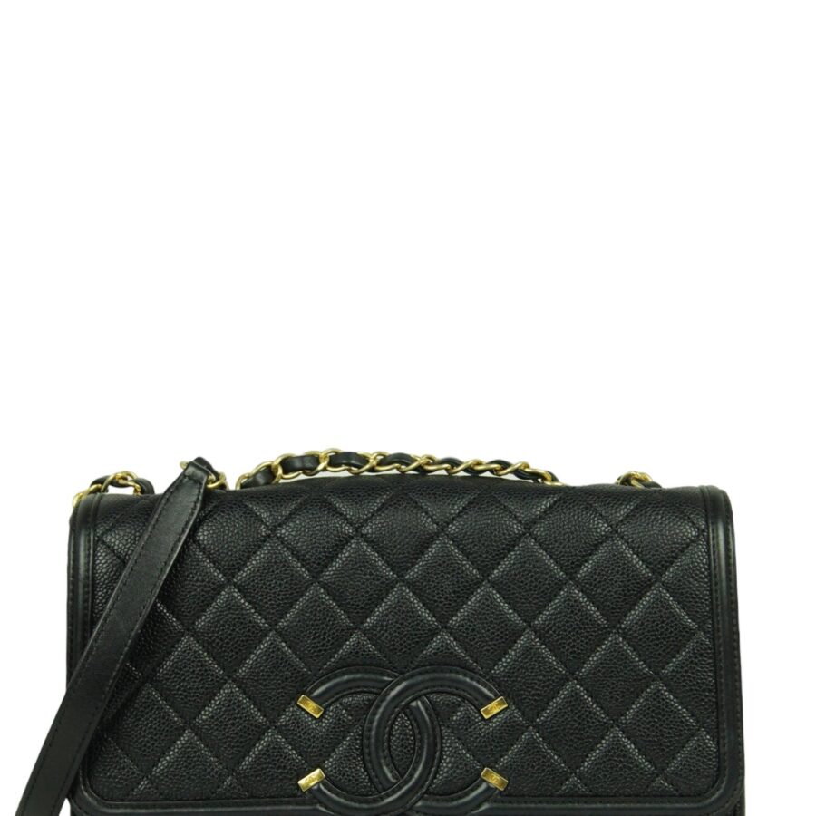 Chanel Crossbody black bag – front view