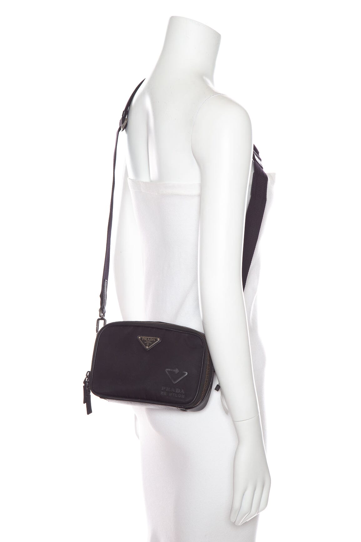 Prada Black Re-Nlyon and Leather Cross-Body - Image du produit 2