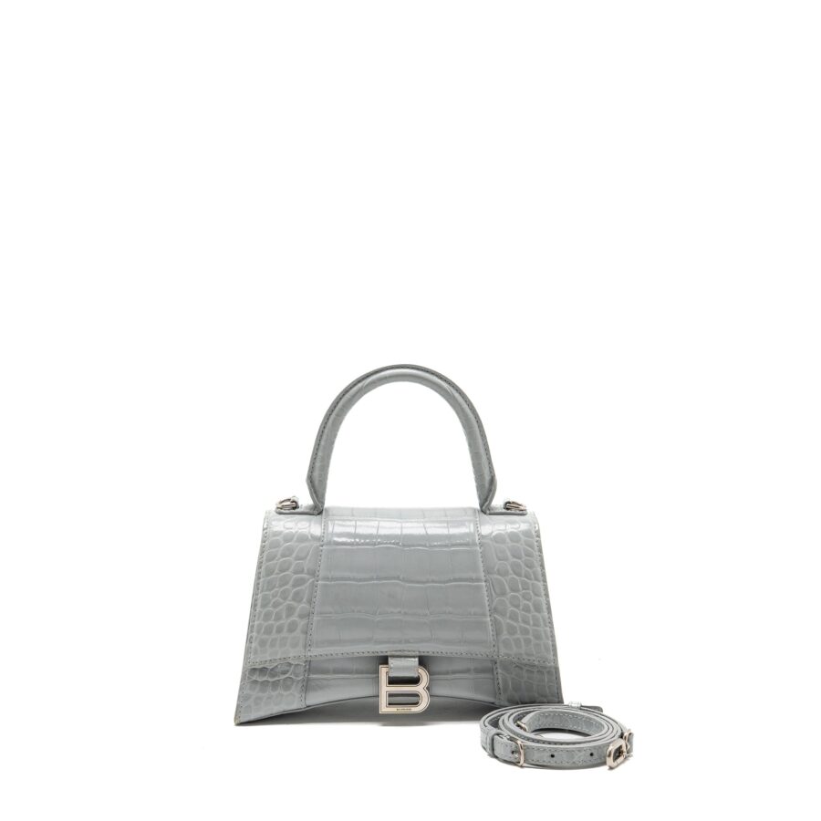 Balenciaga Hourglass grey bag – front view