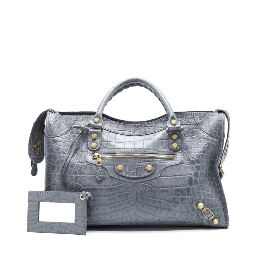 Balenciaga handbag grey – front view