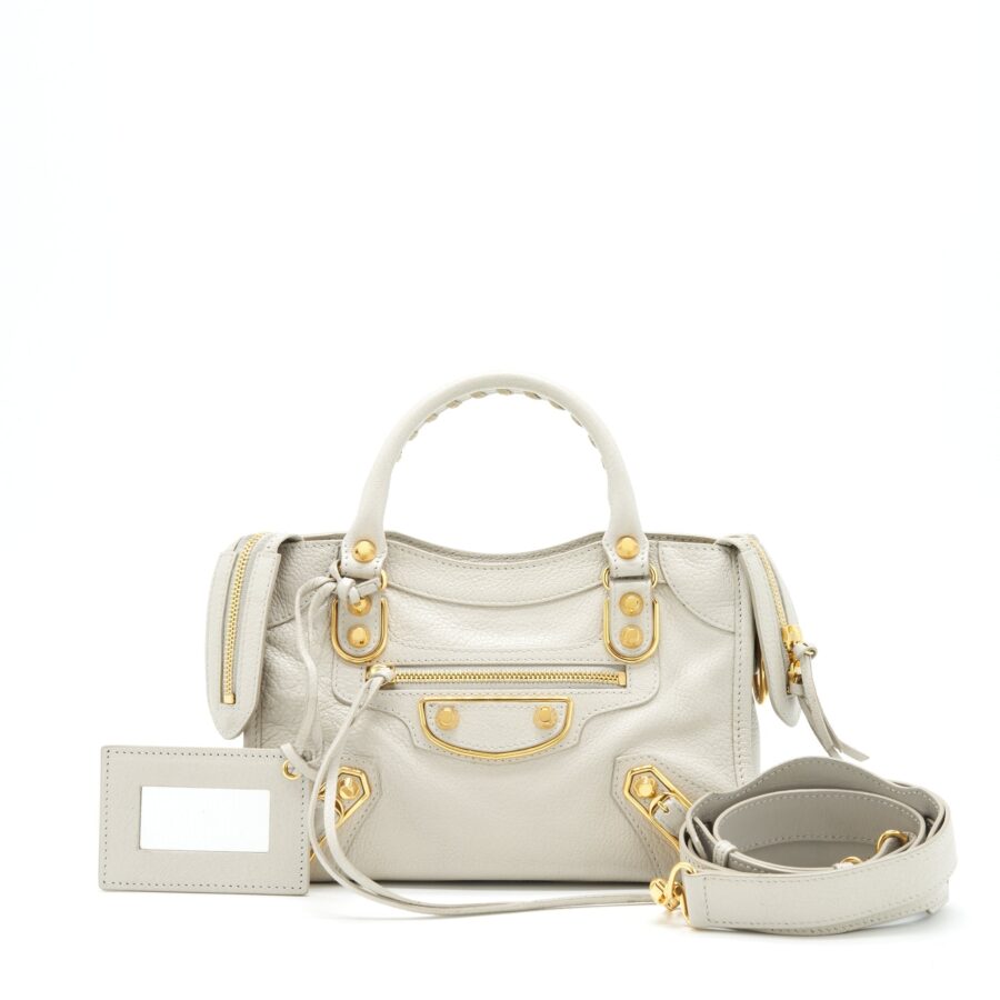 Balenciaga City grey bag – front view