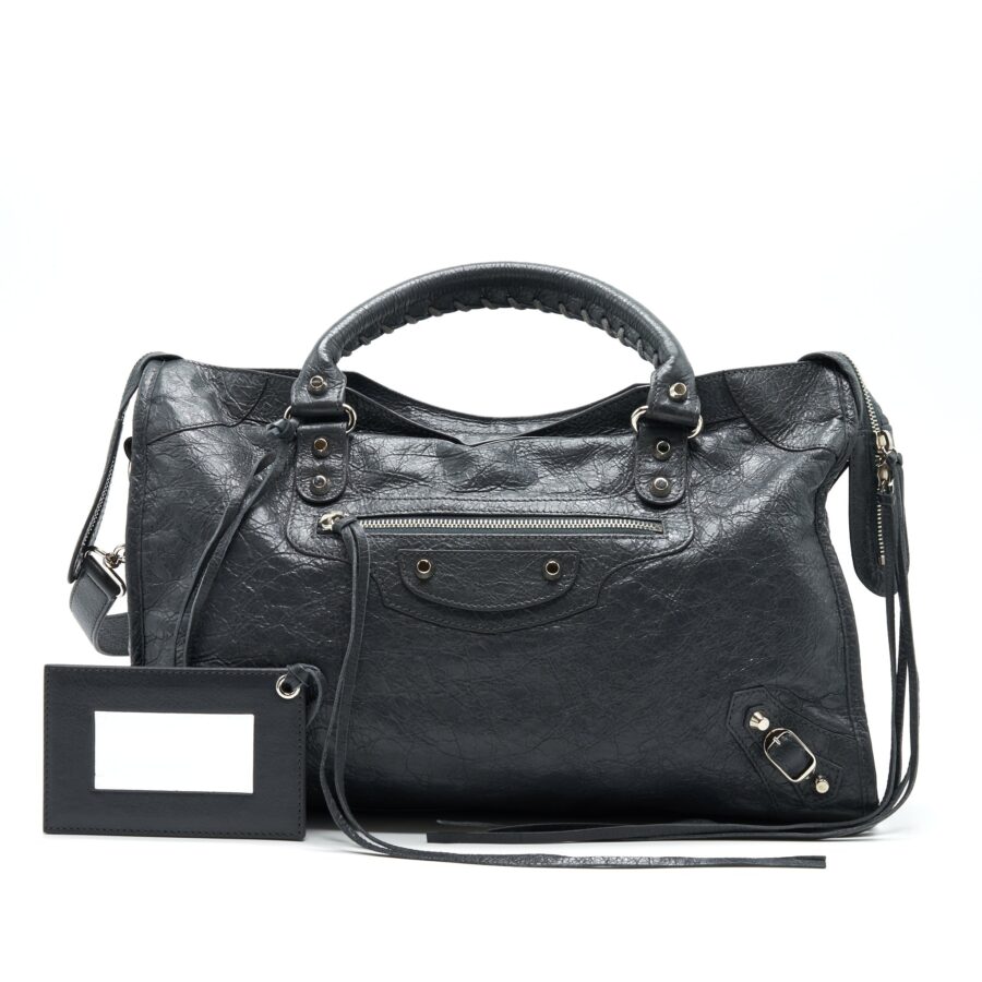 Balenciaga City grey bag – front view