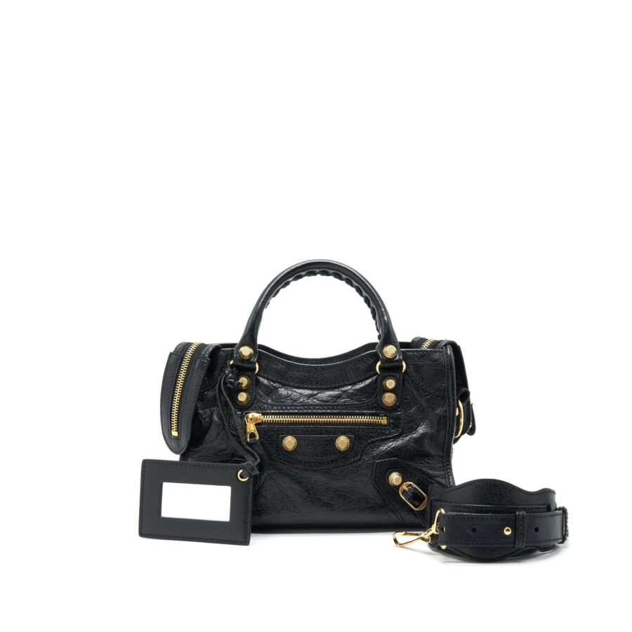 Balenciaga City black bag – front view