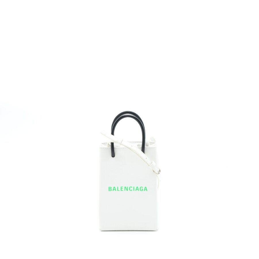 Balenciaga Pouch white bag – front view