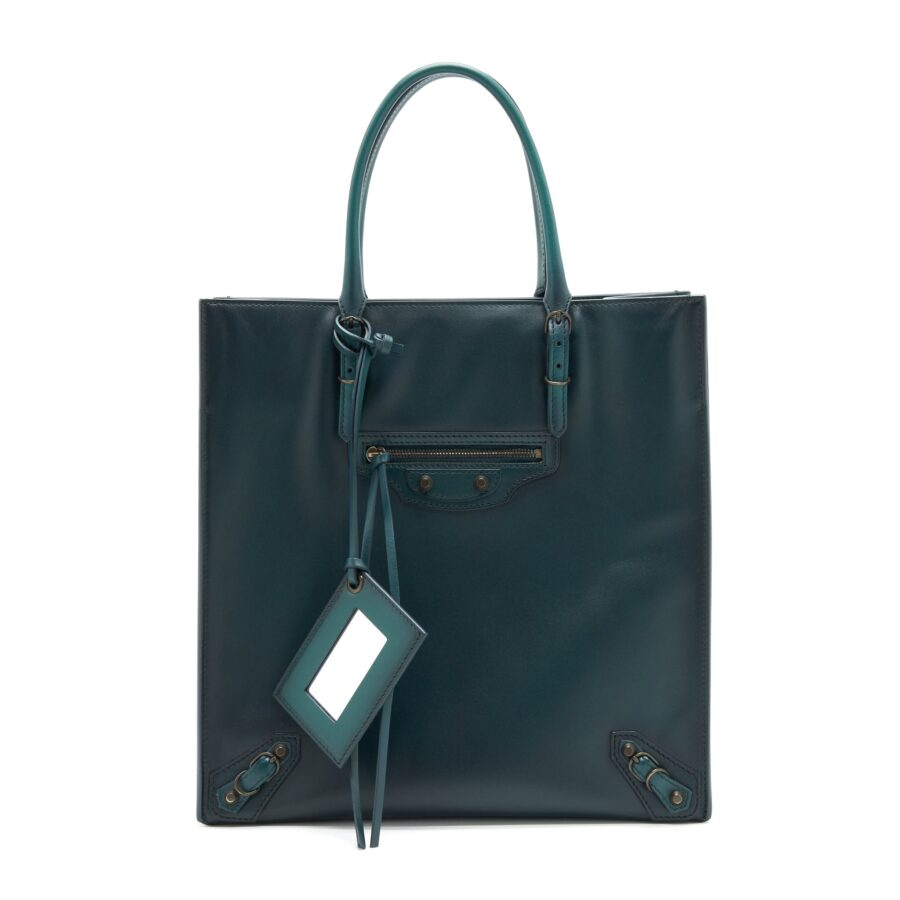 Balenciaga Tote green bag – front view
