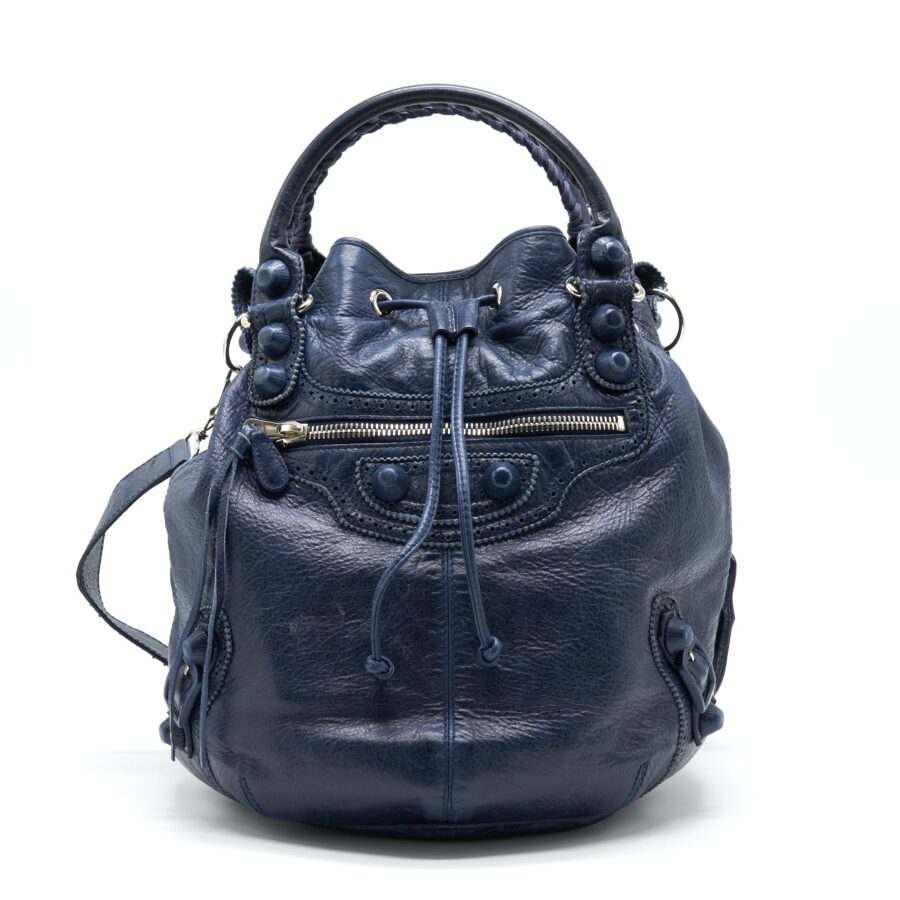 Balenciaga Bucket Bag navy – front view