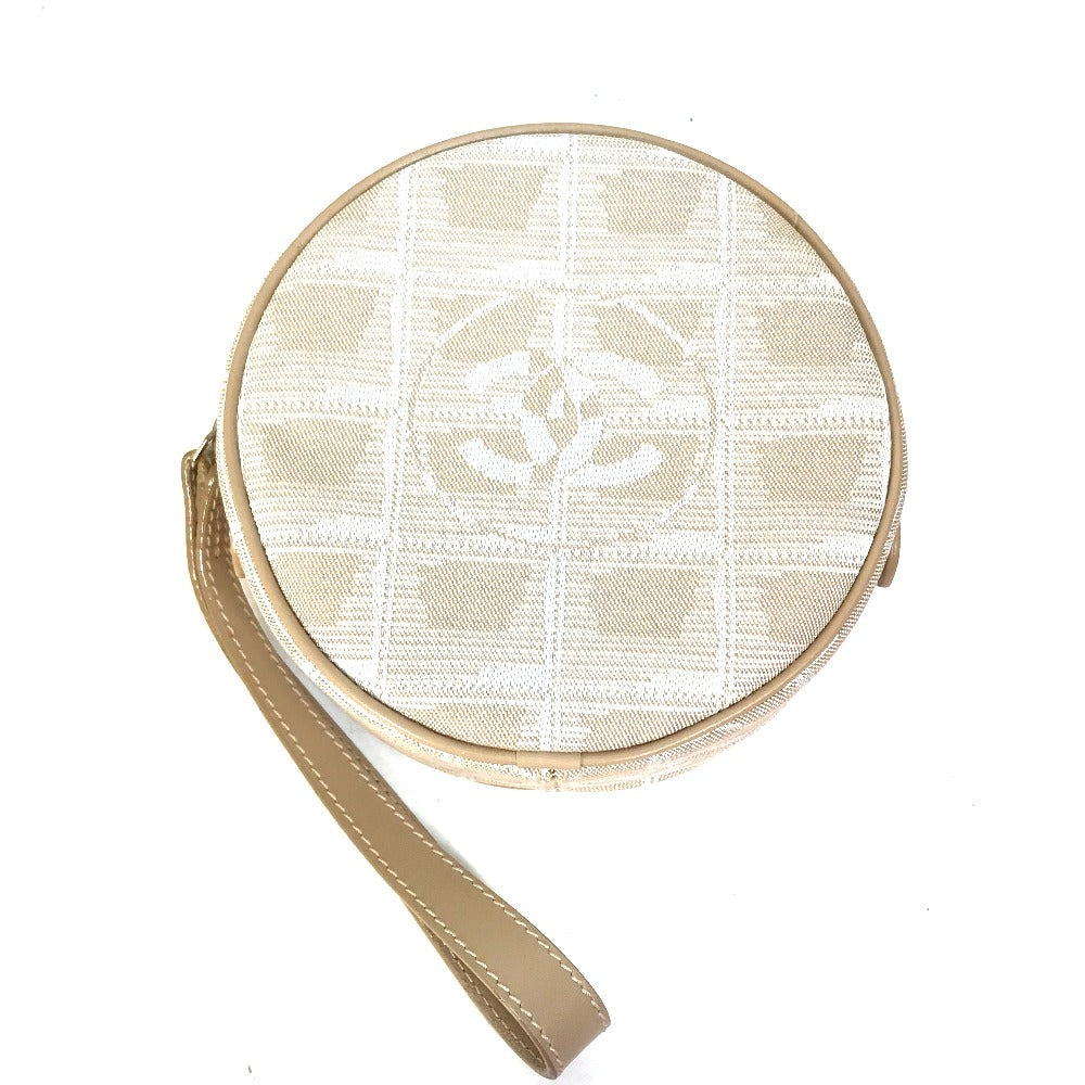 Chanel 30 Toile Beige Élégant Pochette