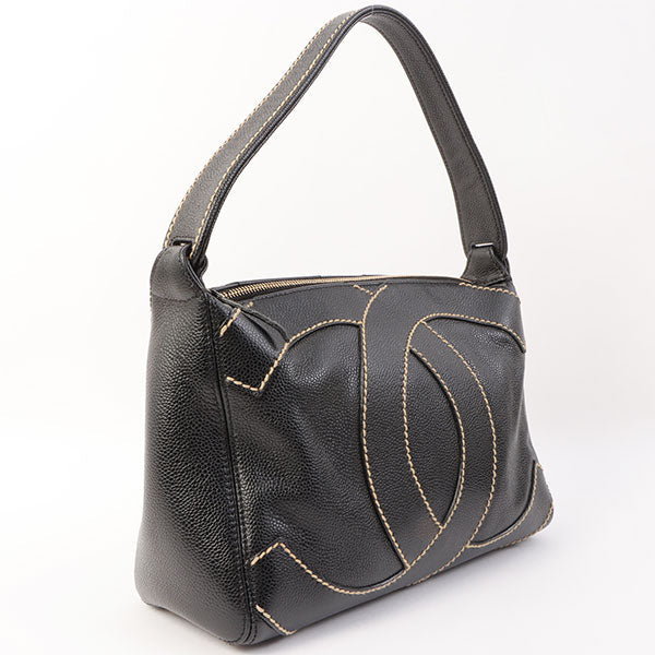Chanel Around Made Caviar Skin Wild Stitch Cc Mark Sac bandoulière Noir