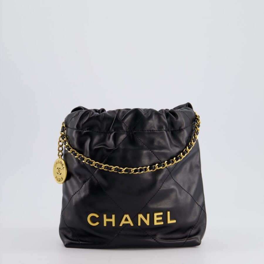Chanel handbag gold – front view