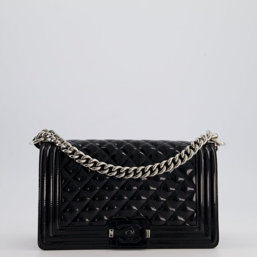 Chanel Boy black bag – front view