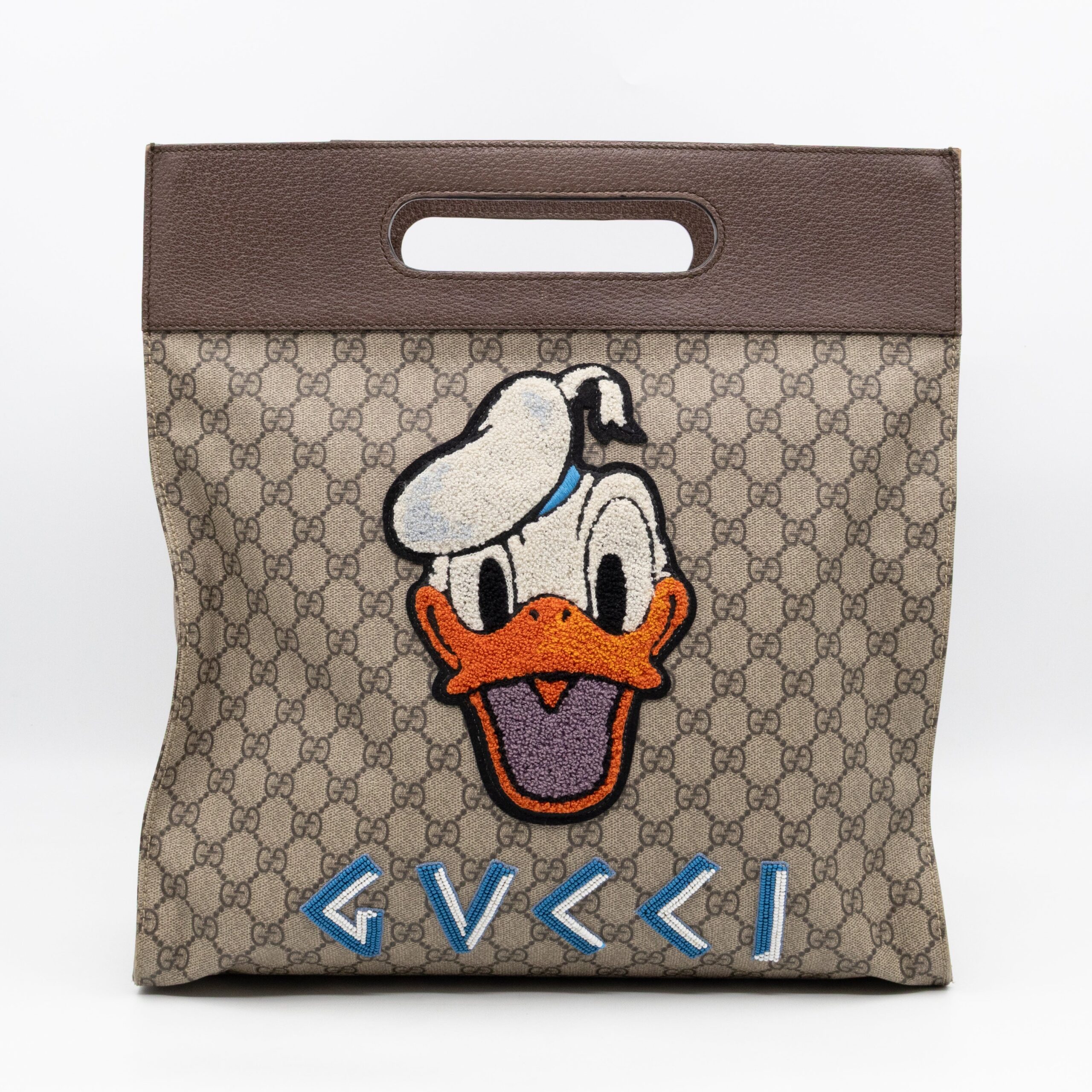 Gucci Cabas en Cuir et Toile