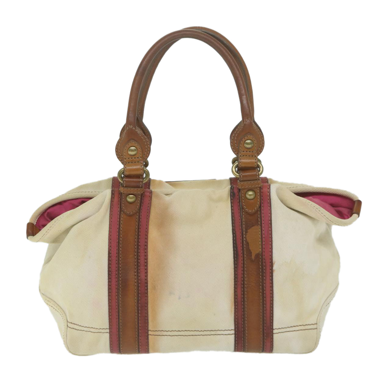 BURBERRY Bleu Label Sac cabas Canvas Beige Auth bs11502