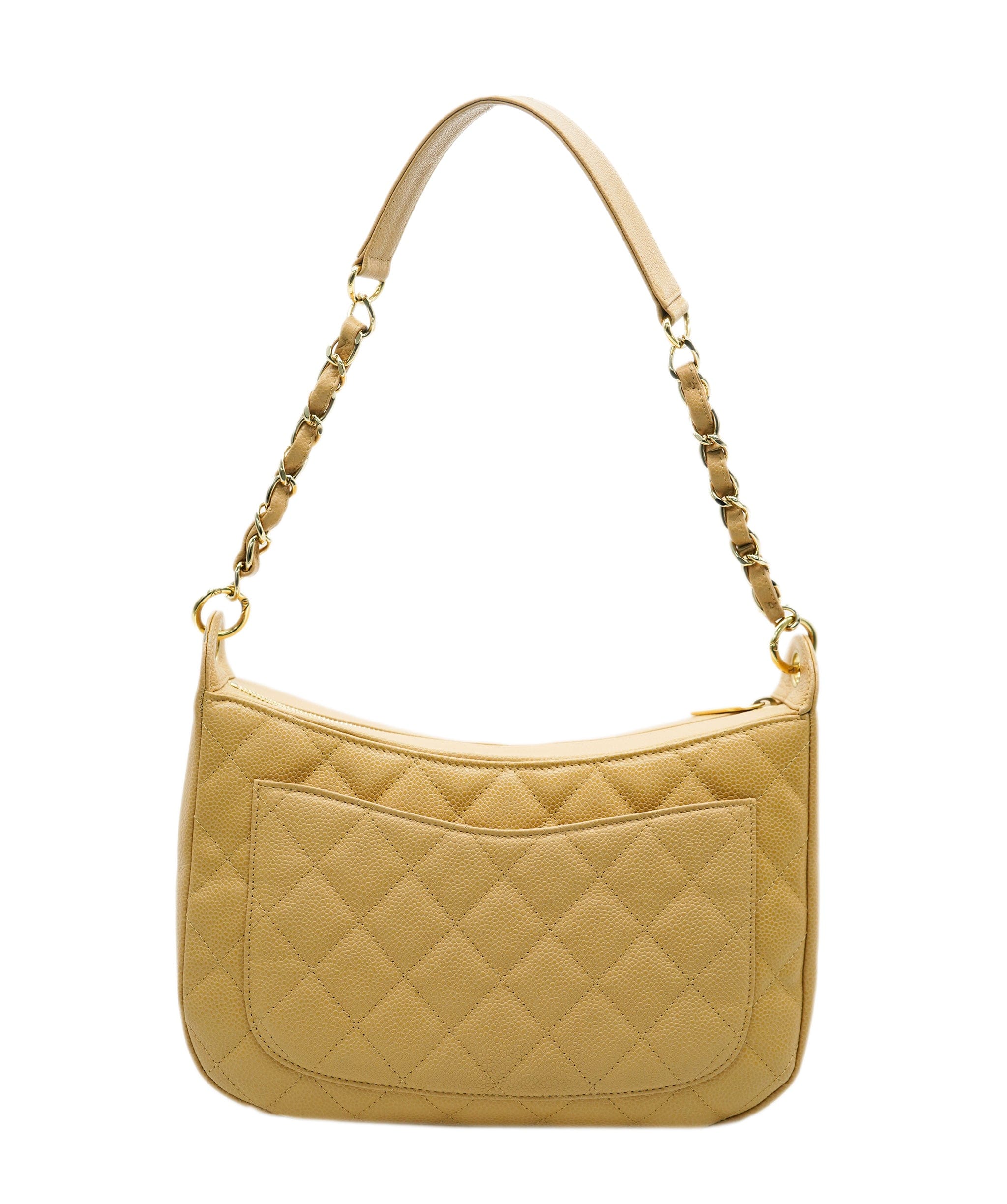 Chanel Caviar Cuir Beige Sac bandoulière