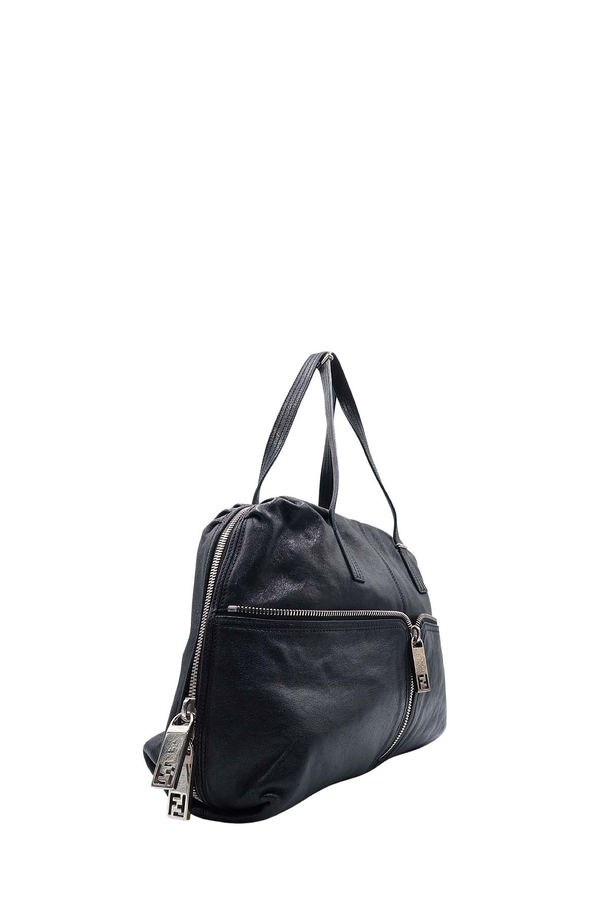 Cartable zippé sur le devant Noir