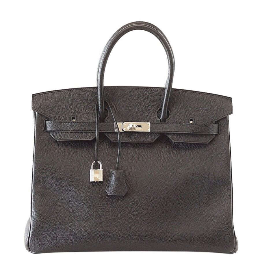 Hermes handbag black – front view