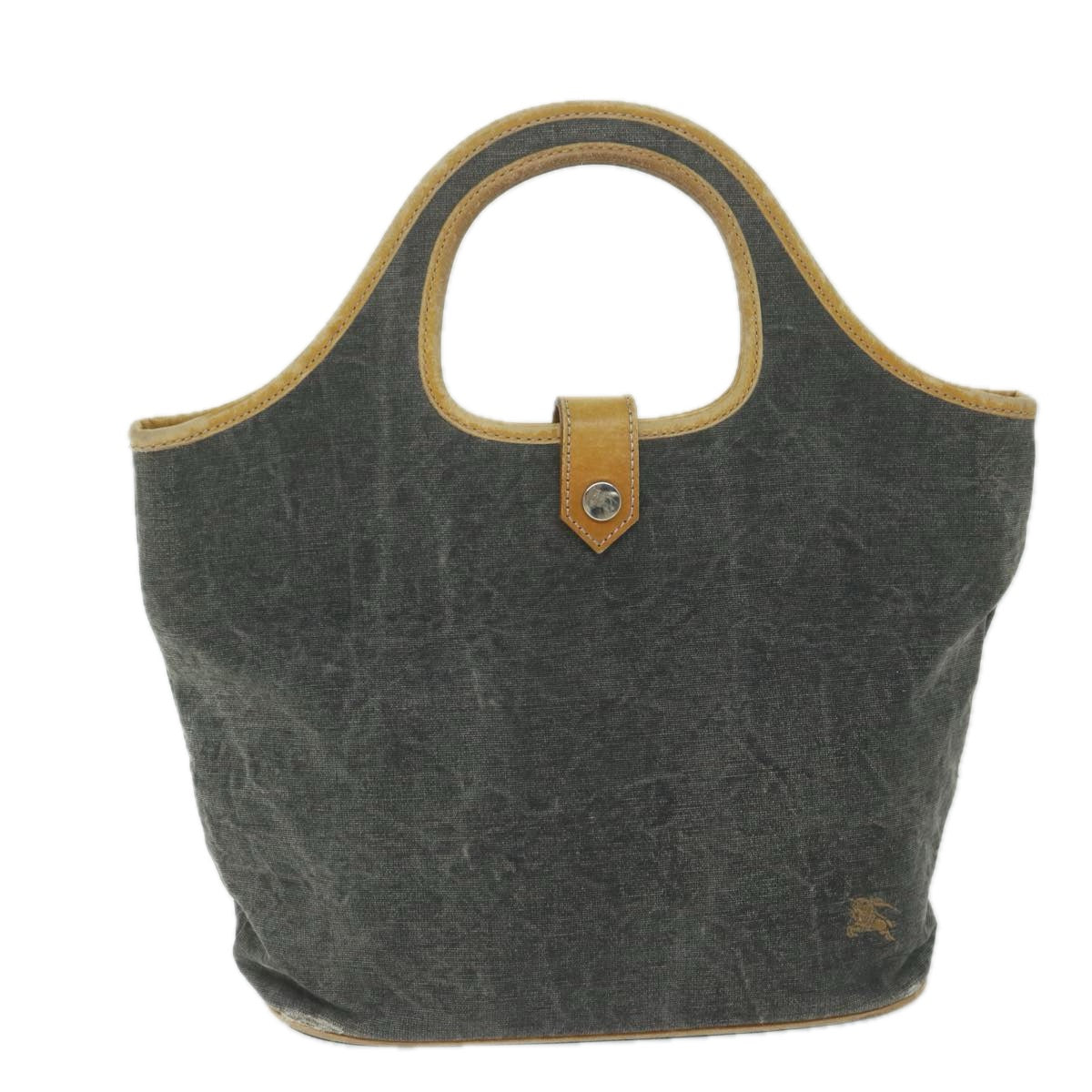 BURBERRY Bleu Label Hand Bag Canvas Gray Auth ti1388