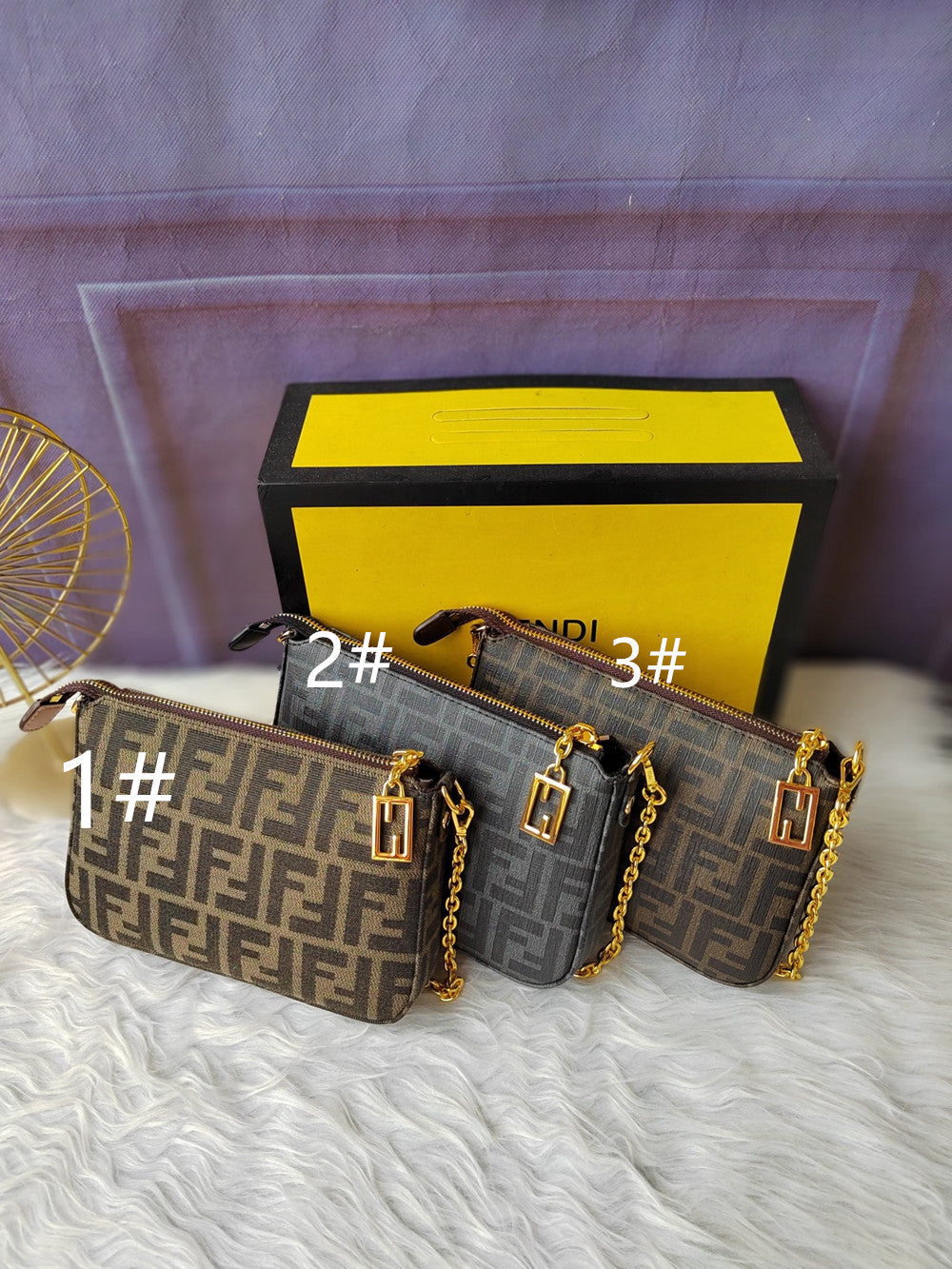 Sac bandoulière Pochette Baguette en Toile Fendi